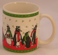 Viking Christmas Holiday PENGUINS Coffee Mug